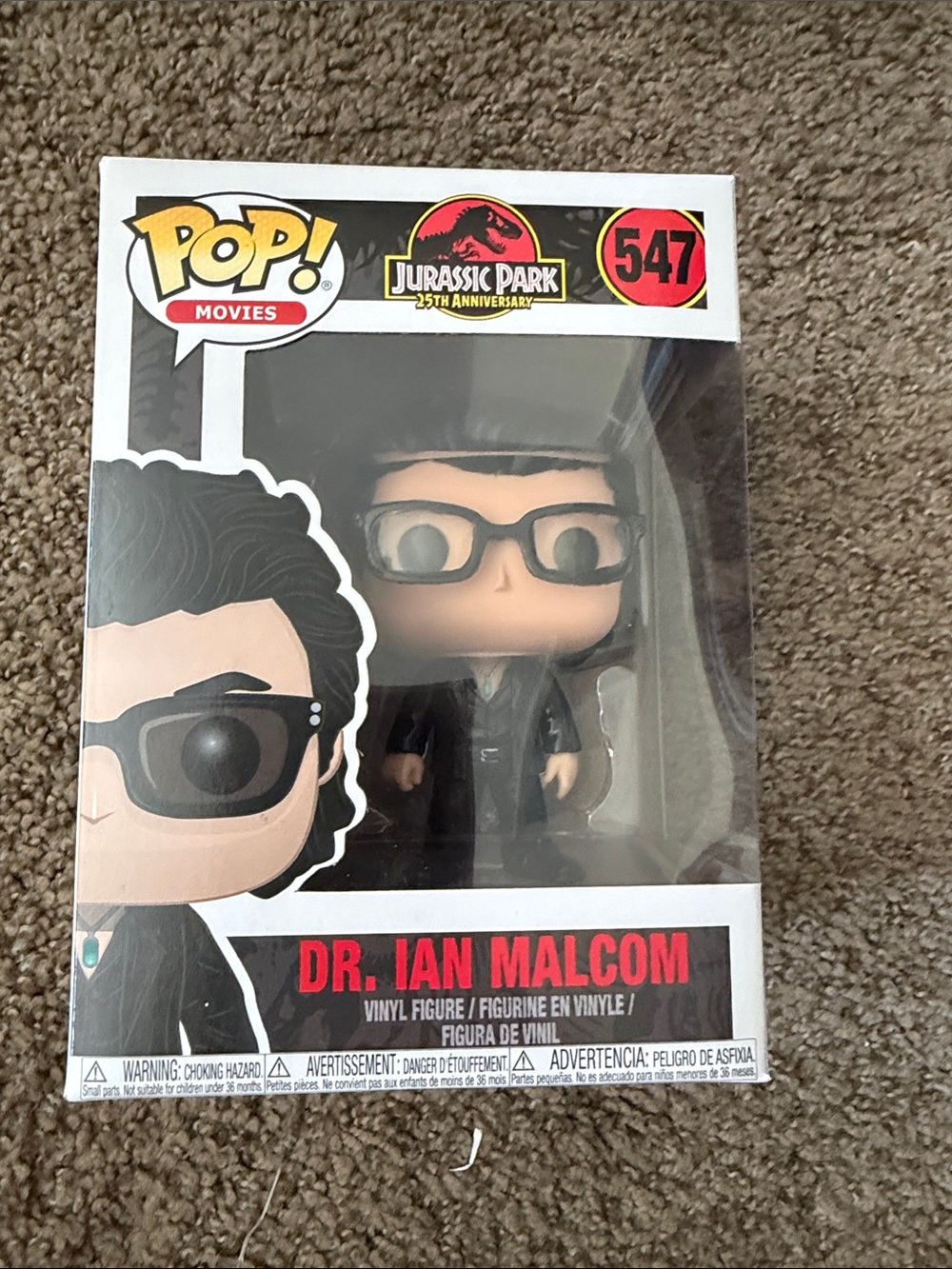 Funko Pop! Movies Dr. Ian Malcolm Vinyl Figure - Black & Flesh